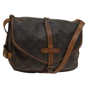 LOUIS VUITTON Monogram Saumur 30 Shoulder Bag M42256